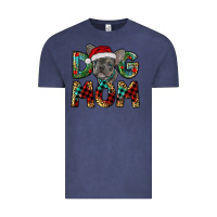 Vintage Denim Christmas French Bulldog Mom Vintage Tee - RanaPortraitStore