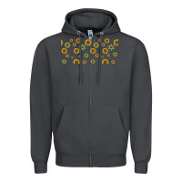 Smoke sunflowers and turquoise 16oz libbey glass Zipper Hoodie - HRA Design Shop