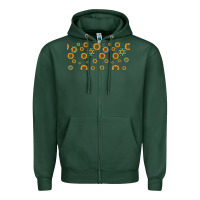 Sports Green sunflowers and turquoise 16oz libbey glass Zipper Hoodie - HRA Design Shop
