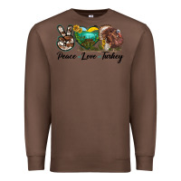 Chestnut peace love turkey Premium Sweatshirt - LillyAllenDesigns