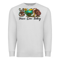 Dove Grey peace love turkey Premium Sweatshirt - LillyAllenDesigns