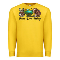 Lemon peace love turkey Premium Sweatshirt - LillyAllenDesigns