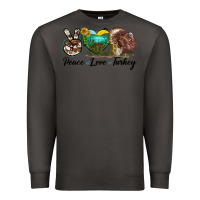 Smoke peace love turkey Premium Sweatshirt - LillyAllenDesigns