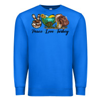 True Royal peace love turkey Premium Sweatshirt - LillyAllenDesigns