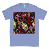 Colony Blue halloween bad witch seamless pattern Classic Tee - BundleAndBundleShop