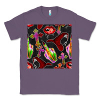 Lavender halloween bad witch seamless pattern Classic Tee - BundleAndBundleShop