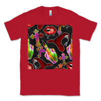 Red halloween bad witch seamless pattern Classic Tee - BundleAndBundleShop