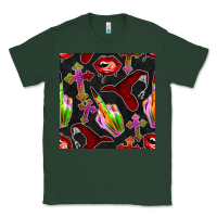 Sports Green halloween bad witch seamless pattern Classic Tee - BundleAndBundleShop