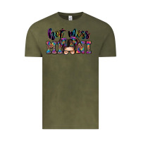 Vintage Olive mess mini messy bun Vintage Tee - Zillion Design Studio