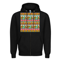 Black school teacher seamless pattern Zipper Hoodie - HRA Design Shop