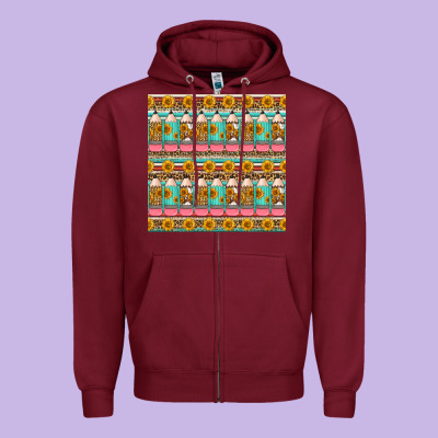 School Teacher Seamless Pattern Zipper Hoodie Designed By Hra Design Shop