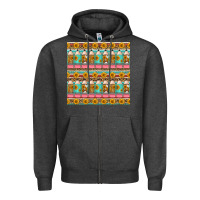 Charcoal Heather school teacher seamless pattern Zipper Hoodie - HRA Design Shop