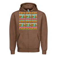 Chestnut school teacher seamless pattern Zipper Hoodie - HRA Design Shop