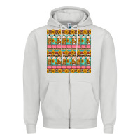Dove Grey school teacher seamless pattern Zipper Hoodie - HRA Design Shop