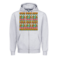 Heather Grey school teacher seamless pattern Zipper Hoodie - HRA Design Shop