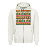 Oatmeal Heather school teacher seamless pattern Zipper Hoodie - HRA Design Shop