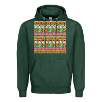 Sports Green school teacher seamless pattern Zipper Hoodie - HRA Design Shop