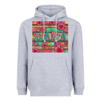 Heather Grey mama with tie dye and flowers Heavyweight Hoodie - Artiststas