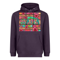 Plum mama with tie dye and flowers Heavyweight Hoodie - Artiststas