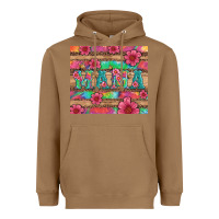 Toasted Coconut mama with tie dye and flowers Heavyweight Hoodie - Artiststas