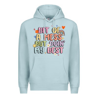 Blue Mist bit of a mess but doin' my best Premium Hoodie - MaliasSmallBusiness