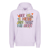 Lilac bit of a mess but doin' my best Premium Hoodie - MaliasSmallBusiness