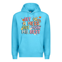 Ocean Blue bit of a mess but doin' my best Premium Hoodie - MaliasSmallBusiness