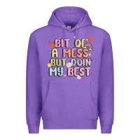 Purple bit of a mess but doin' my best Premium Hoodie - MaliasSmallBusiness