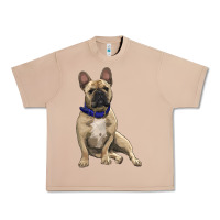 Burro French bulldog with royal blue Urban Heavy Tee - RanaPortraitStore