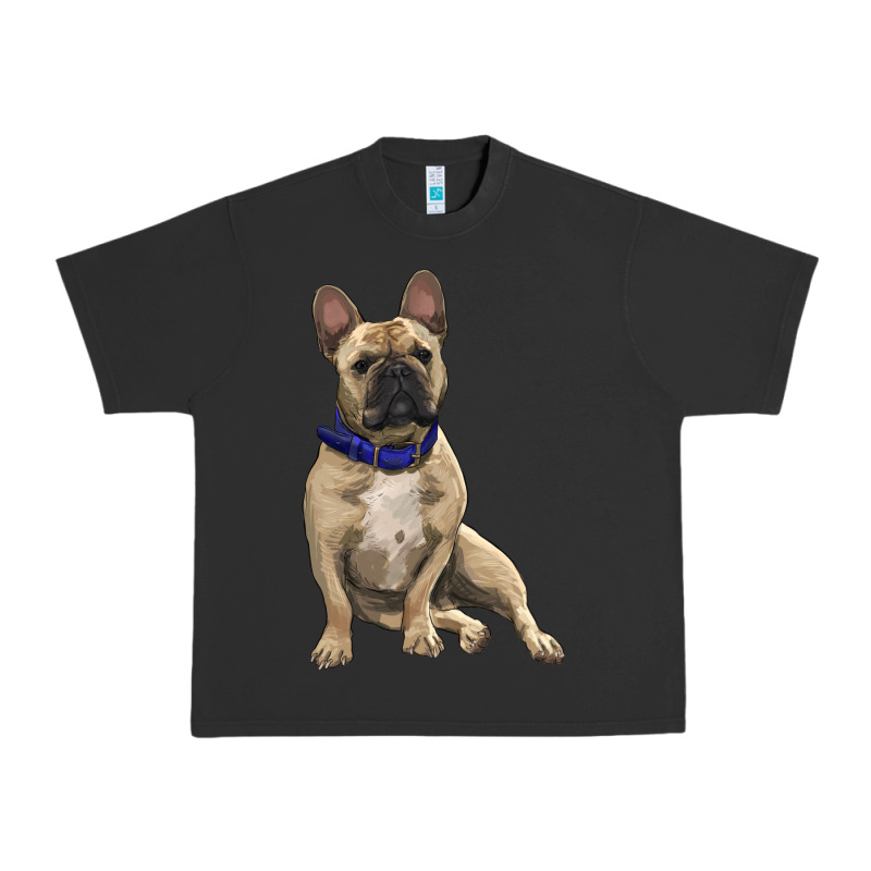 French Bulldog With Royal Blue Urban Heavy Tee by RanaPortraitStore | Teevron