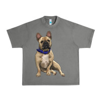 Tornado French bulldog with royal blue Urban Heavy Tee - RanaPortraitStore