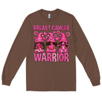 Chestnut Breast Cancer Warrior Afro Gnomes Long Sleeve Tee - texasbilliewilder