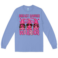 Colony Blue Breast Cancer Warrior Afro Gnomes Long Sleeve Tee - texasbilliewilder