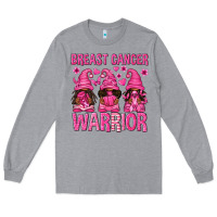 Heather Grey Breast Cancer Warrior Afro Gnomes Long Sleeve Tee - texasbilliewilder
