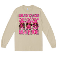 Mushroom Breast Cancer Warrior Afro Gnomes Long Sleeve Tee - texasbilliewilder