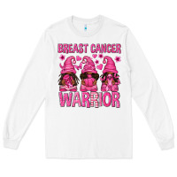 White Breast Cancer Warrior Afro Gnomes Long Sleeve Tee - texasbilliewilder