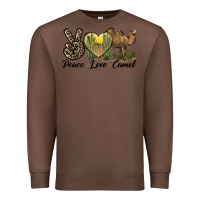 Chestnut peace love camel Premium Sweatshirt - LillyAllenDesigns