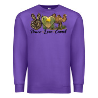 Purple peace love camel Premium Sweatshirt - LillyAllenDesigns