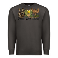 Smoke peace love camel Premium Sweatshirt - LillyAllenDesigns