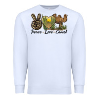 White peace love camel Premium Sweatshirt - LillyAllenDesigns
