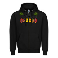 Black 1hello summer Zipper Hoodie - CowhideDigitalArt
