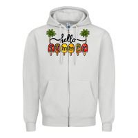 Dove Grey 1hello summer Zipper Hoodie - CowhideDigitalArt