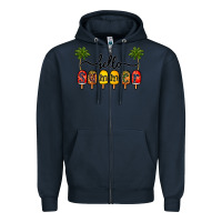 Navy 1hello summer Zipper Hoodie - CowhideDigitalArt