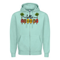 Seafoam 1hello summer Zipper Hoodie - CowhideDigitalArt