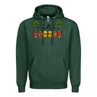 Sports Green 1hello summer Zipper Hoodie - CowhideDigitalArt