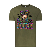 Vintage Olive mess mini messy bun Vintage Tee - Zillion Design Studio
