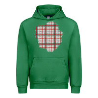 Emerald Christmas Tartan Patch Urban Hoodie - BundleAndBundleShop