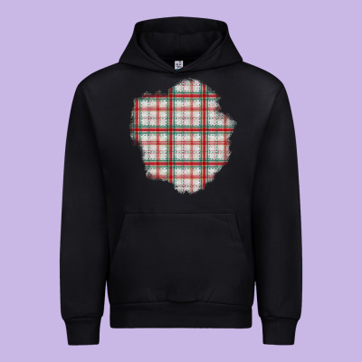 Christmas Tartan Patch Urban Hoodie Designed By Bundleandbundleshop