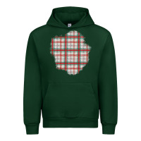 Forest Green Christmas Tartan Patch Urban Hoodie - BundleAndBundleShop