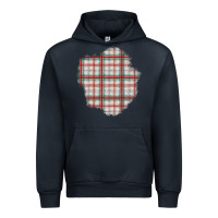 Navy Christmas Tartan Patch Urban Hoodie - BundleAndBundleShop